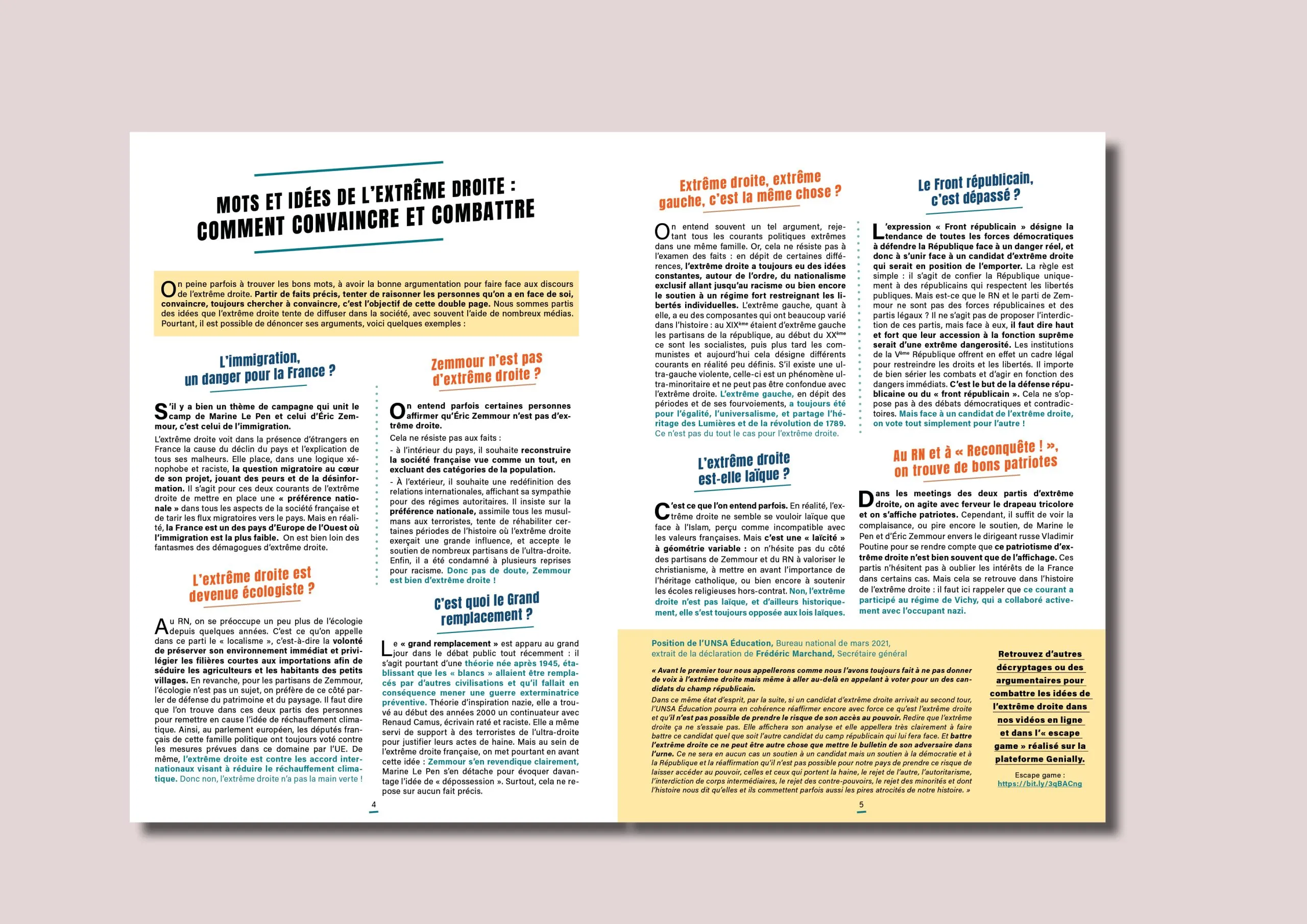 Livret contre l’extrême-droite – UNSA — visuel 3